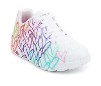 Girls' Skechers Street Little Kid & Big Uno Lite Gold Crown Sneakers