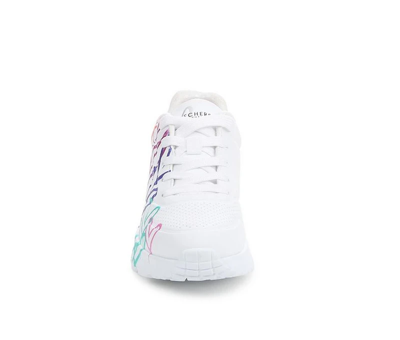Girls' Skechers Street Little Kid & Big Uno Lite Gold Crown Sneakers