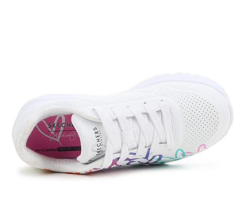 Girls' Skechers Street Little Kid & Big Uno Lite Gold Crown Sneakers