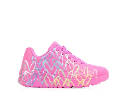 Girls' Skechers Street Little Kid & Big Uno Lite Gold Crown Sneakers