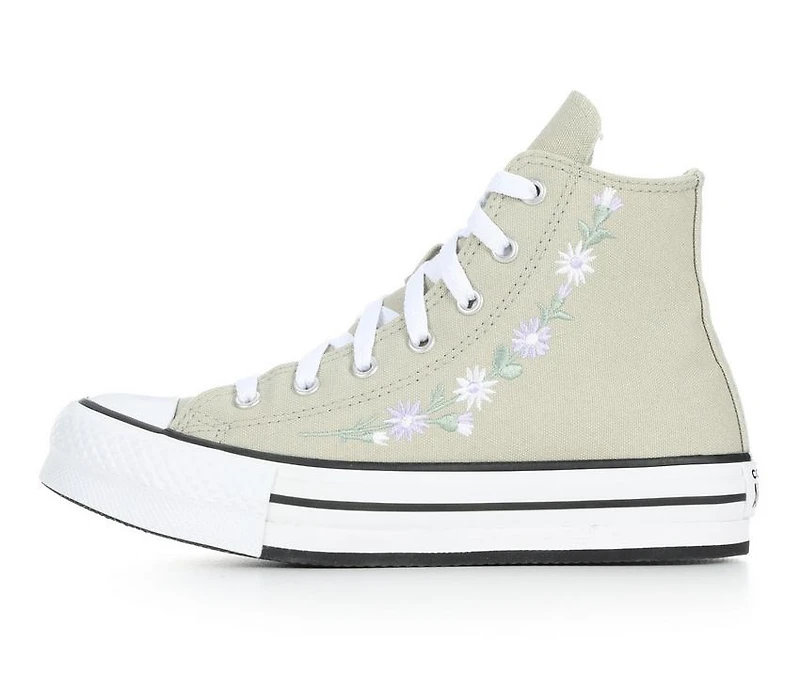 Girls' Converse Chuck Taylor Embroidered Floral Lift Sneakers