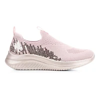 Girls' Skechers Little Kid & Big Ultra Flex 3 Sequin Casual Sneakers