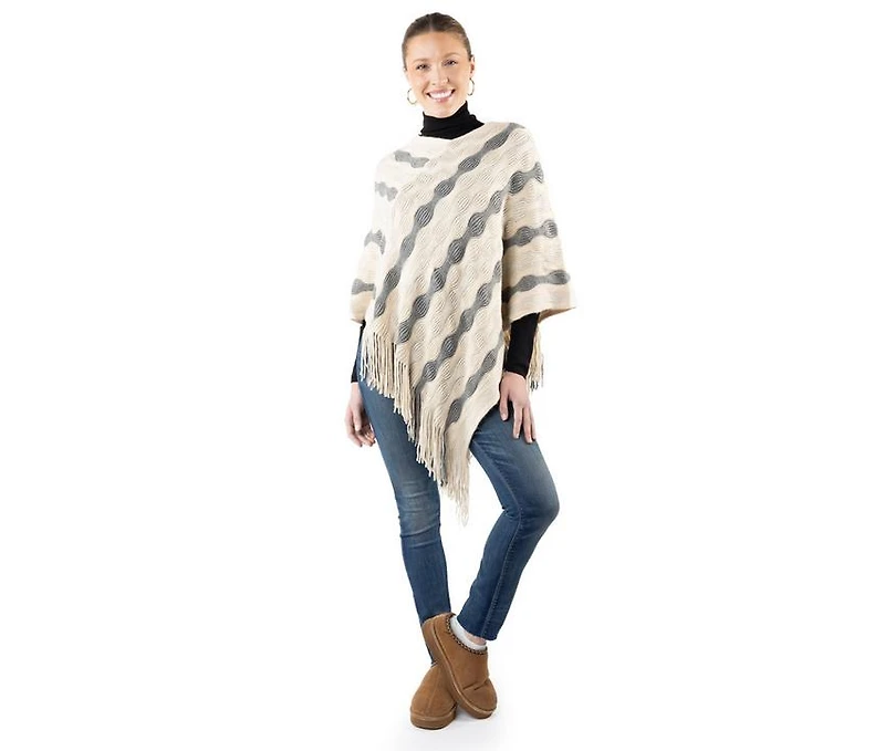 AW Items Knit Poncho w Lurex