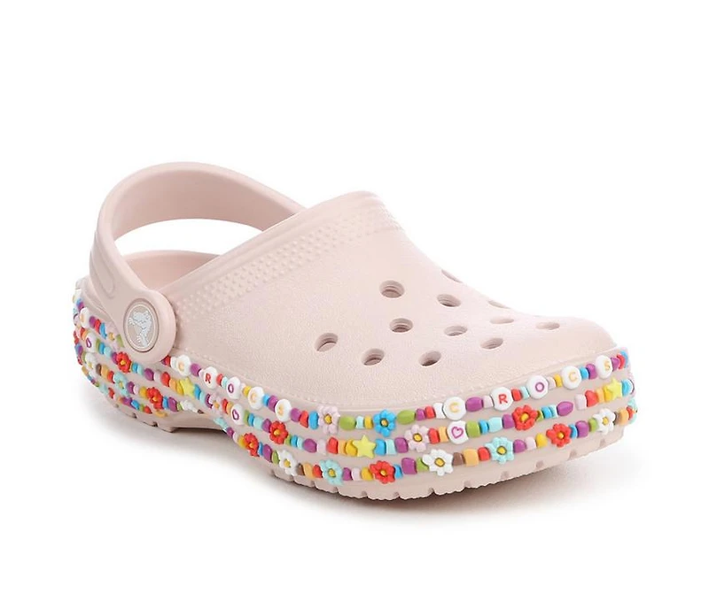 Girls' Crocs Little Kid & Big Classic Bead Band Friendship Clog