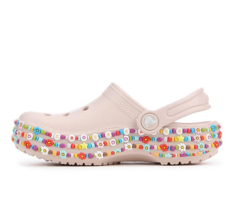 Girls' Crocs Little Kid & Big Classic Bead Band Friendship Clog