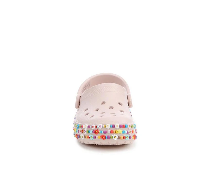 Girls' Crocs Little Kid & Big Classic Bead Band Friendship Clog
