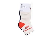 Nike Adults' 3 Pair Everyday Plus Cushioned Quarter Socks