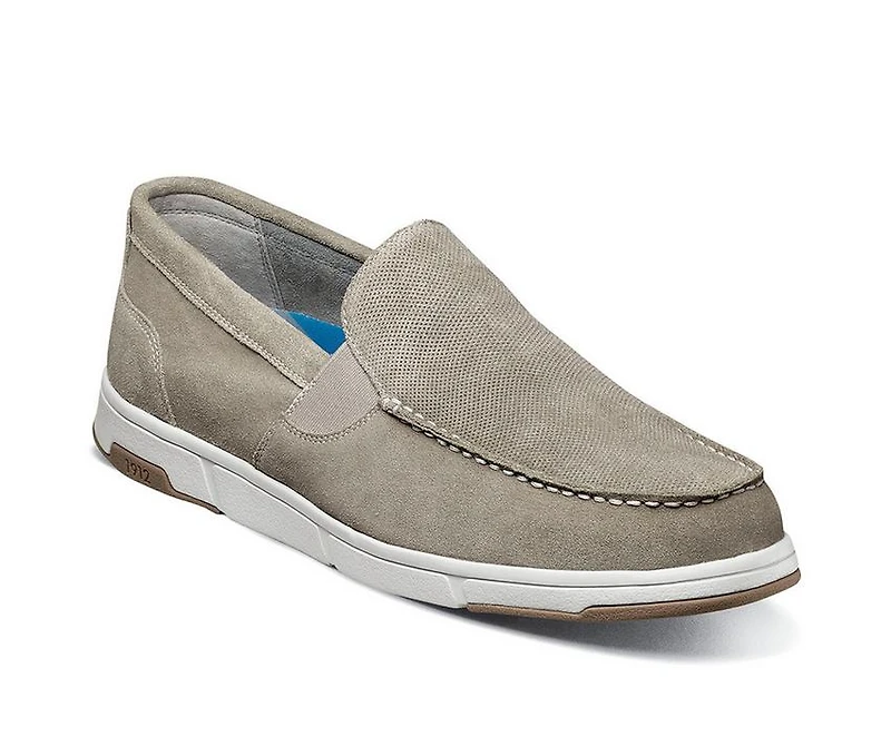 Men's Nunn Bush Luca Suede Moc Toe Venetian Slip On Loafers