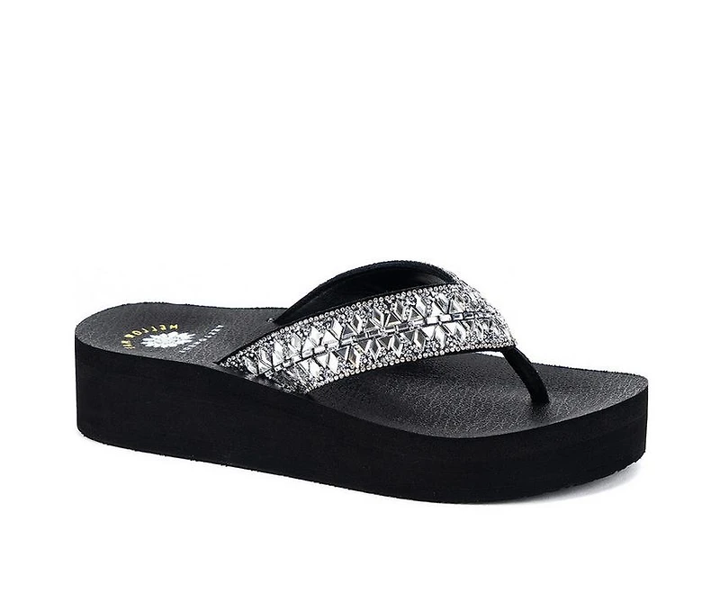 Women's Yellow Box Bersha Wedge Flip-Flops