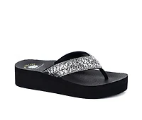 Women's Yellow Box Bersha Wedge Flip-Flops
