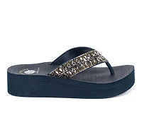 Women's Yellow Box Bersha Wedge Flip-Flops