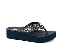 Women's Yellow Box Bersha Wedge Flip-Flops