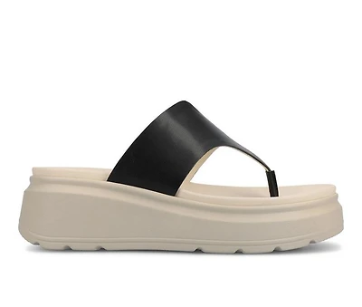 Women's Journee Collection Carah Platform Flip-Flops