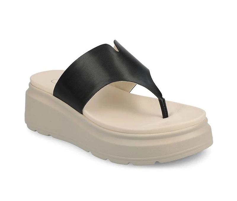 Women's Journee Collection Carah Platform Flip-Flops