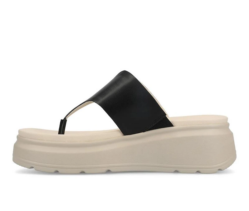 Women's Journee Collection Carah Platform Flip-Flops
