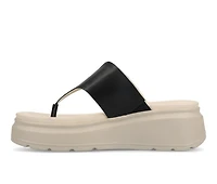 Women's Journee Collection Carah Platform Flip-Flops