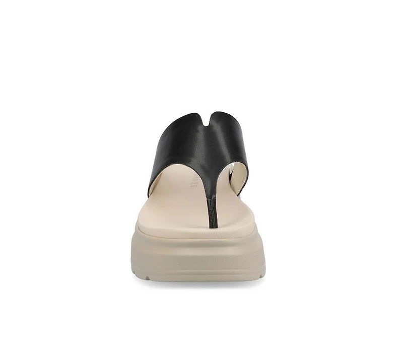 Women's Journee Collection Carah Platform Flip-Flops