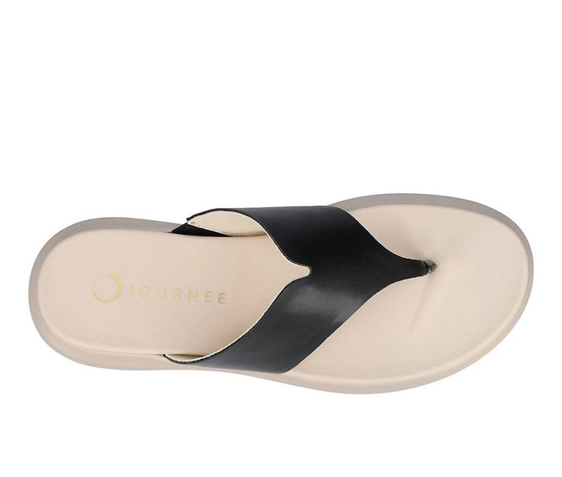 Women's Journee Collection Carah Platform Flip-Flops