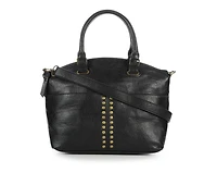 Bueno Of California Grainy Elk Satchel Handbag