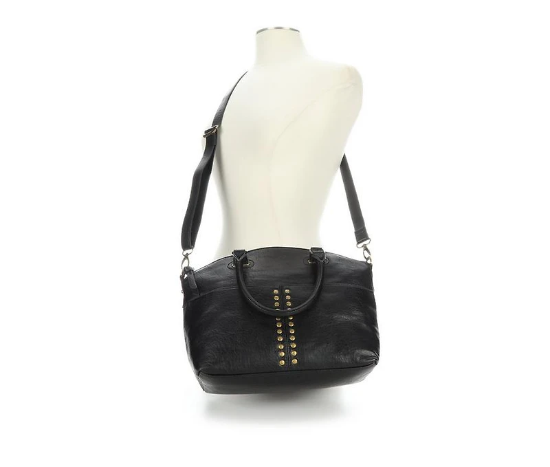 Bueno Of California Grainy Elk Satchel Handbag