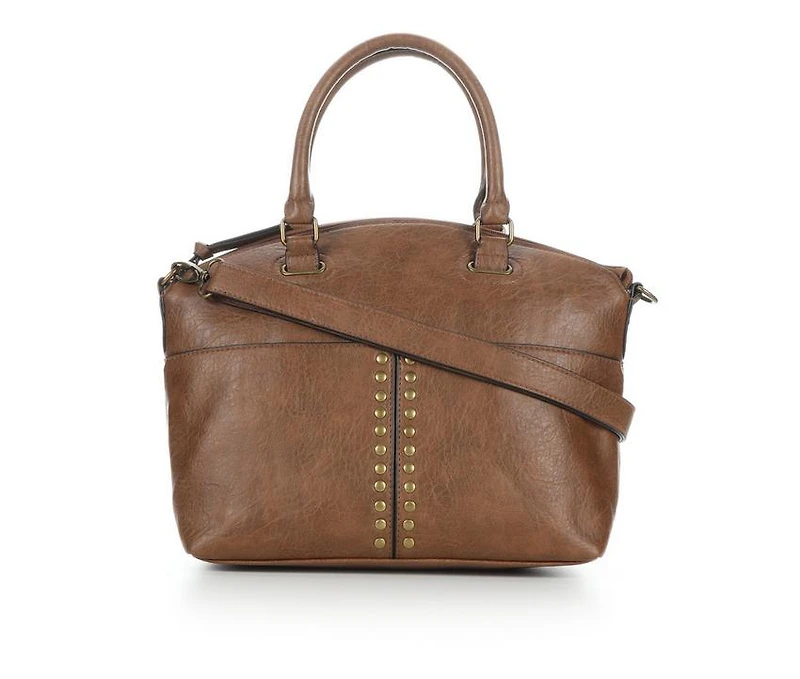 Bueno Of California Grainy Elk Satchel Handbag