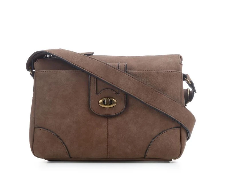 Bueno Of California Calf Turn Lock Handbag