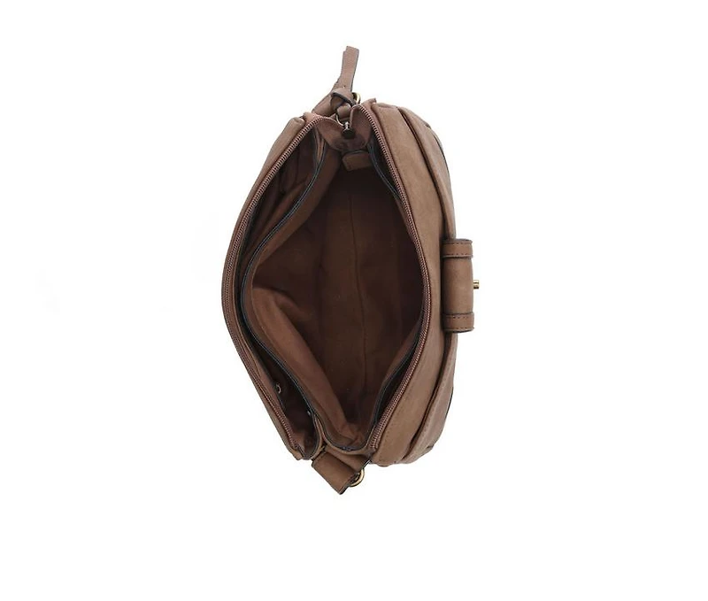 Bueno Of California Calf Turn Lock Handbag