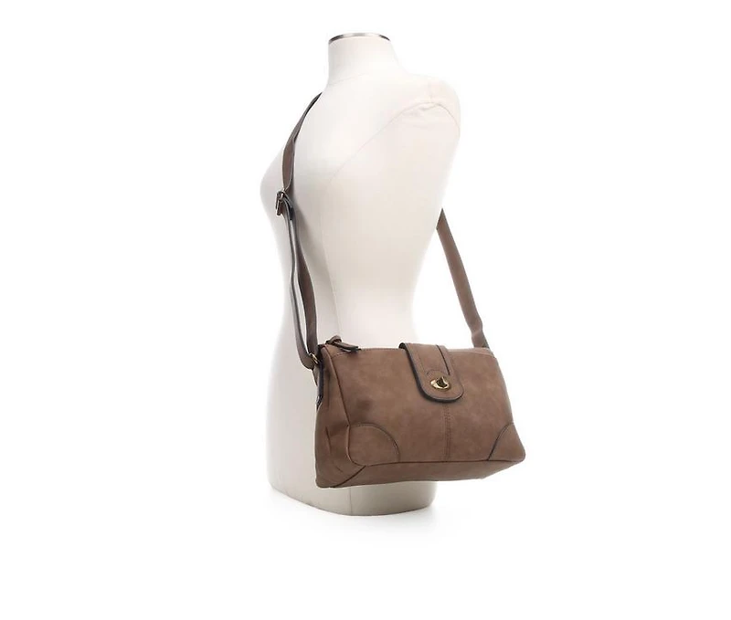 Bueno Of California Calf Turn Lock Handbag