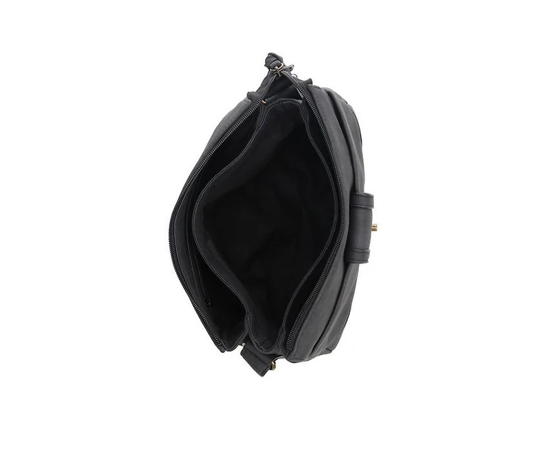 Bueno Of California Calf Turn Lock Handbag