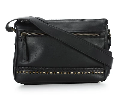 Bueno Of California PVC Dome Studs Crossbody Handbag