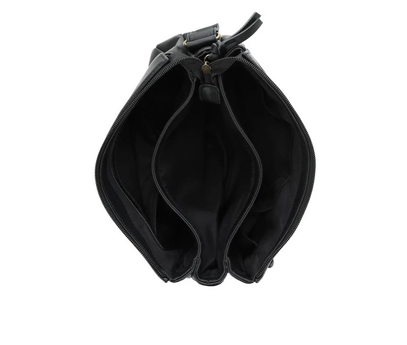 Bueno Of California PVC Dome Studs Crossbody Handbag