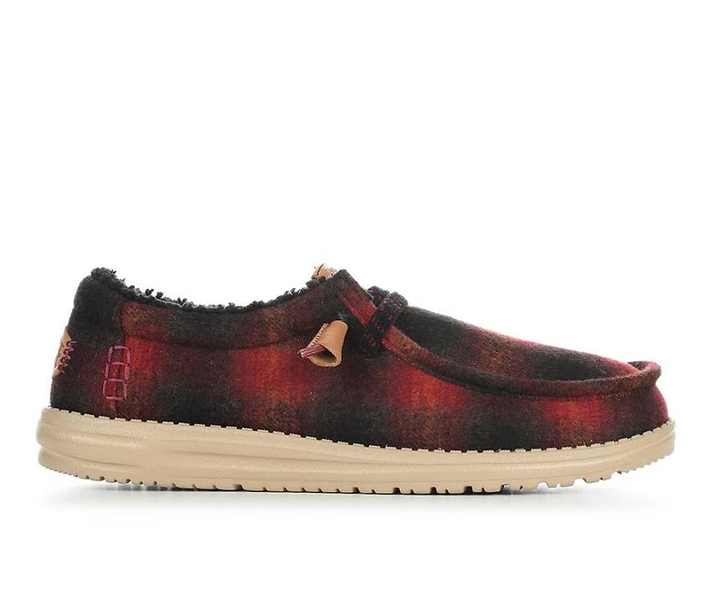 Men's HEYDUDE Wally Cozy Plaid Casual Shoes