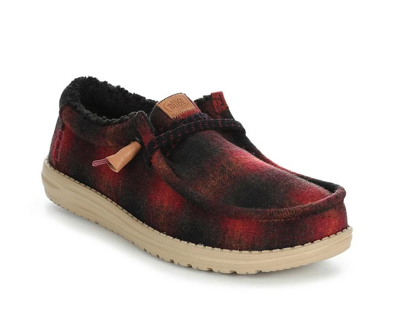 Men's HEYDUDE Wally Cozy Plaid Casual Shoes