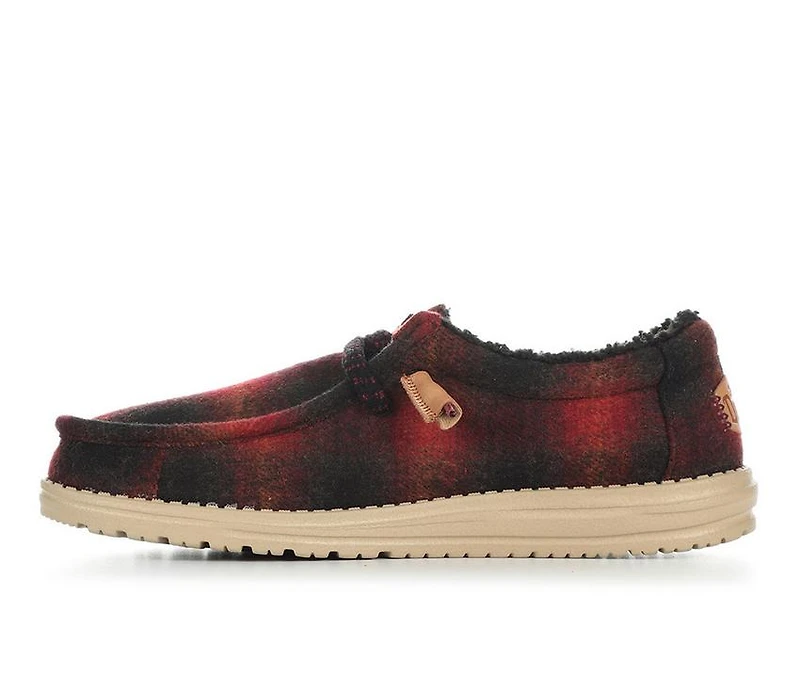 Men's HEYDUDE Wally Cozy Plaid Casual Shoes