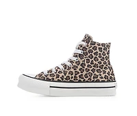 Girls' Converse Big Kid Chuck Taylor Lift Cheetah Sneakers