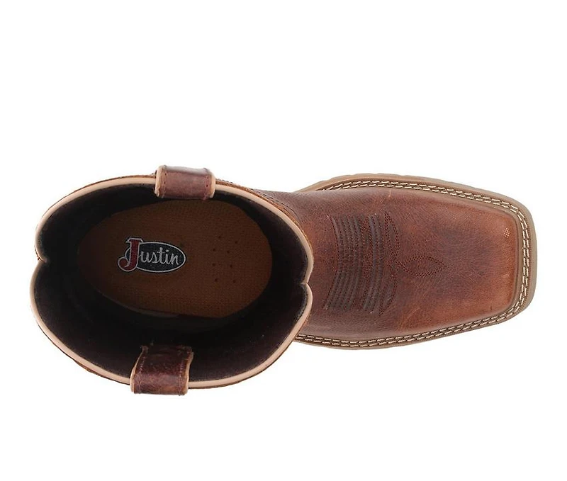 Men's Justin Boots Daywork Pecan ST Cowboy