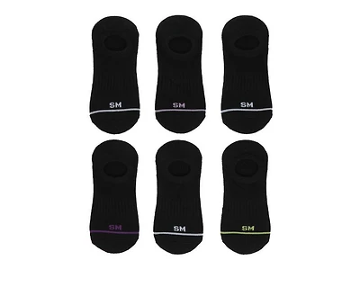 Steve Madden 6 Pack SM Logo Sneaker Liner HC Socks