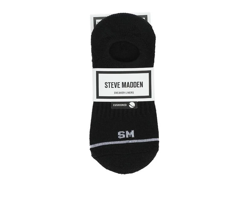 Steve Madden 6 Pack SM Logo Sneaker Liner HC Socks