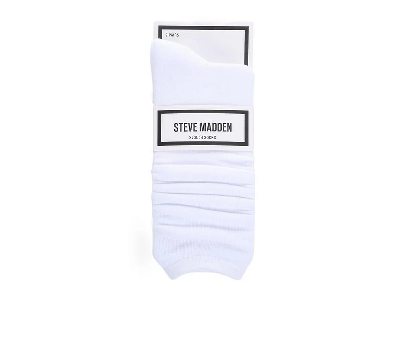 Steve Madden Women's 2 Pair Solid Lightweight Slouch Socks