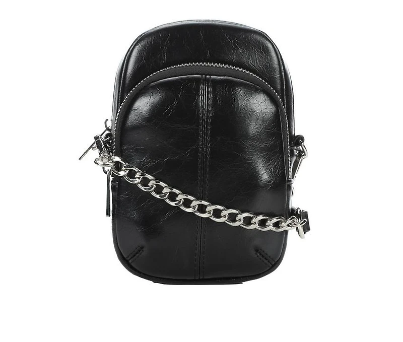 Madden Girl Crinkle Chain Crossbody Handbag