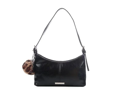 Madden Girl Crinkle PU Shoulder Bag With Charms Handbag