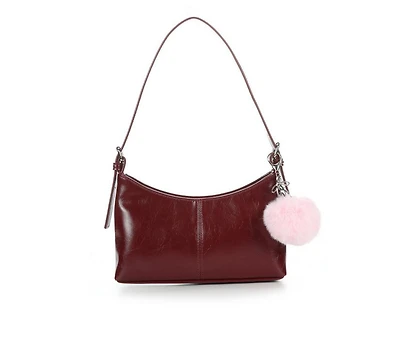 Madden Girl Crinkle PU Shoulder Bag With Charms Handbag