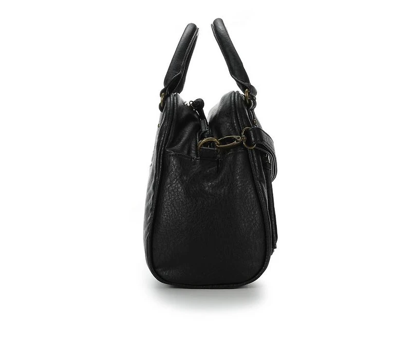Bueno Of California Buffalo Satchel Handbag