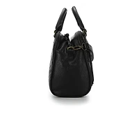 Bueno Of California Buffalo Satchel Handbag