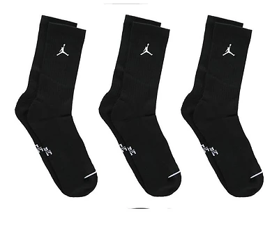Jordan Adults 3 Pair Everyday Cushioned Jumpman Crew Socks