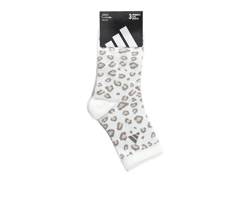 Adidas Women's 3 Pair High Quarter Socks