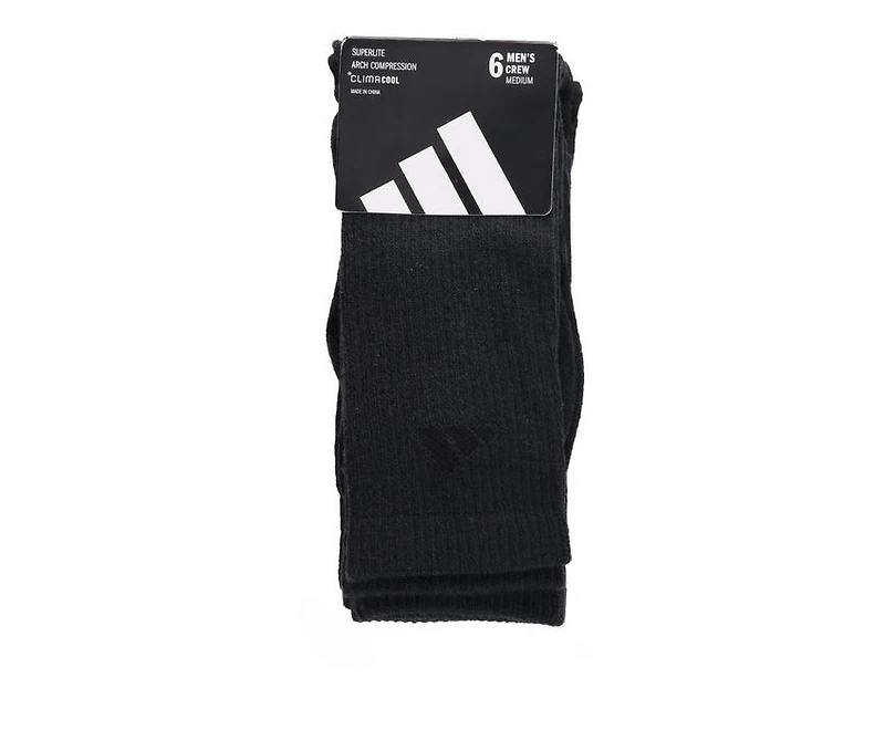 Adidas 6 Pack Mens Superlite Crew Socks