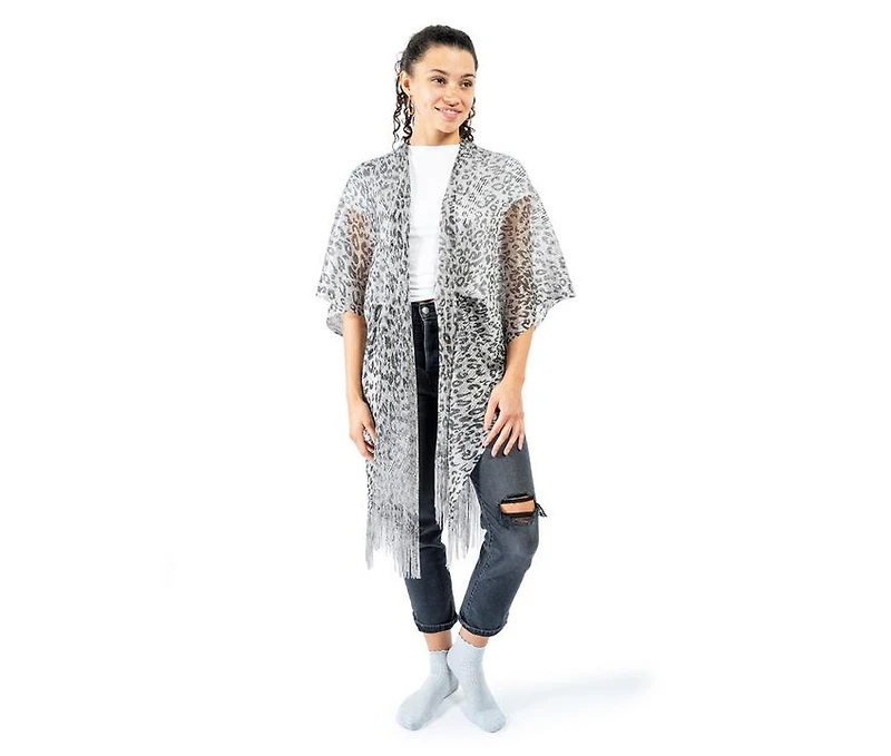 AW Items METAL CHEETAH KIMONO