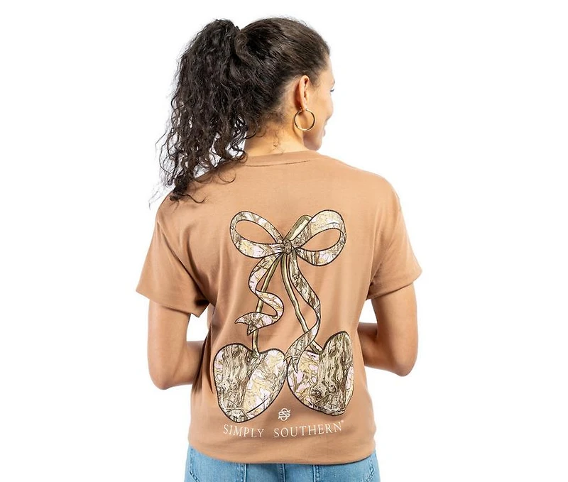 Simply Southern Camo Cherry Short Sleeve Tee