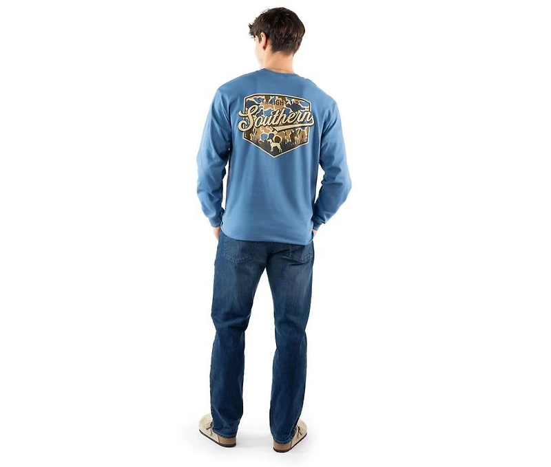 STRAIGHT UP SOUTHERN South Duck Camo Long Sleeve Tee